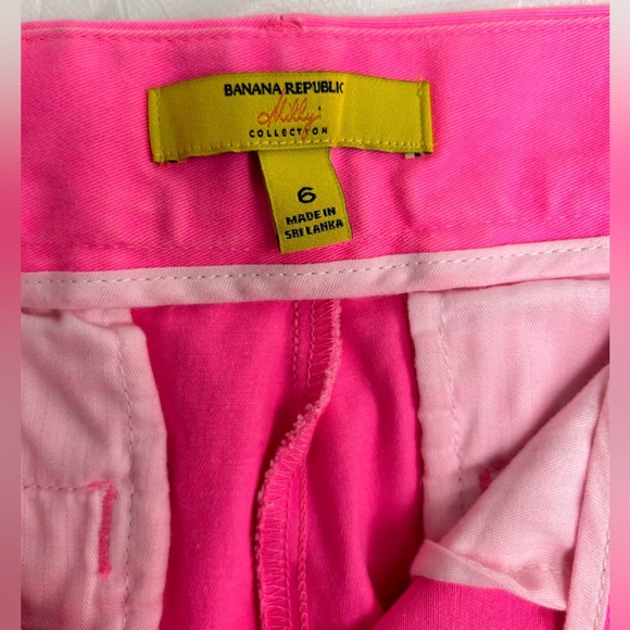Banana Republic Hot Pink Shorts Milly Collection Womens size 6​ - Picture 7 of 7